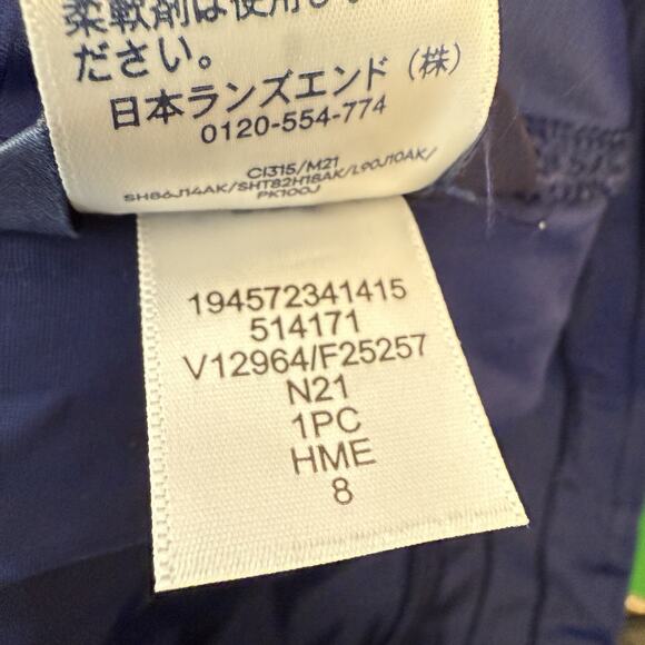 Lands End Athletic Skort Womens SIZE 8 Pickleball Tennis Navy Blue Classic Prepp - Picture 8 of 9